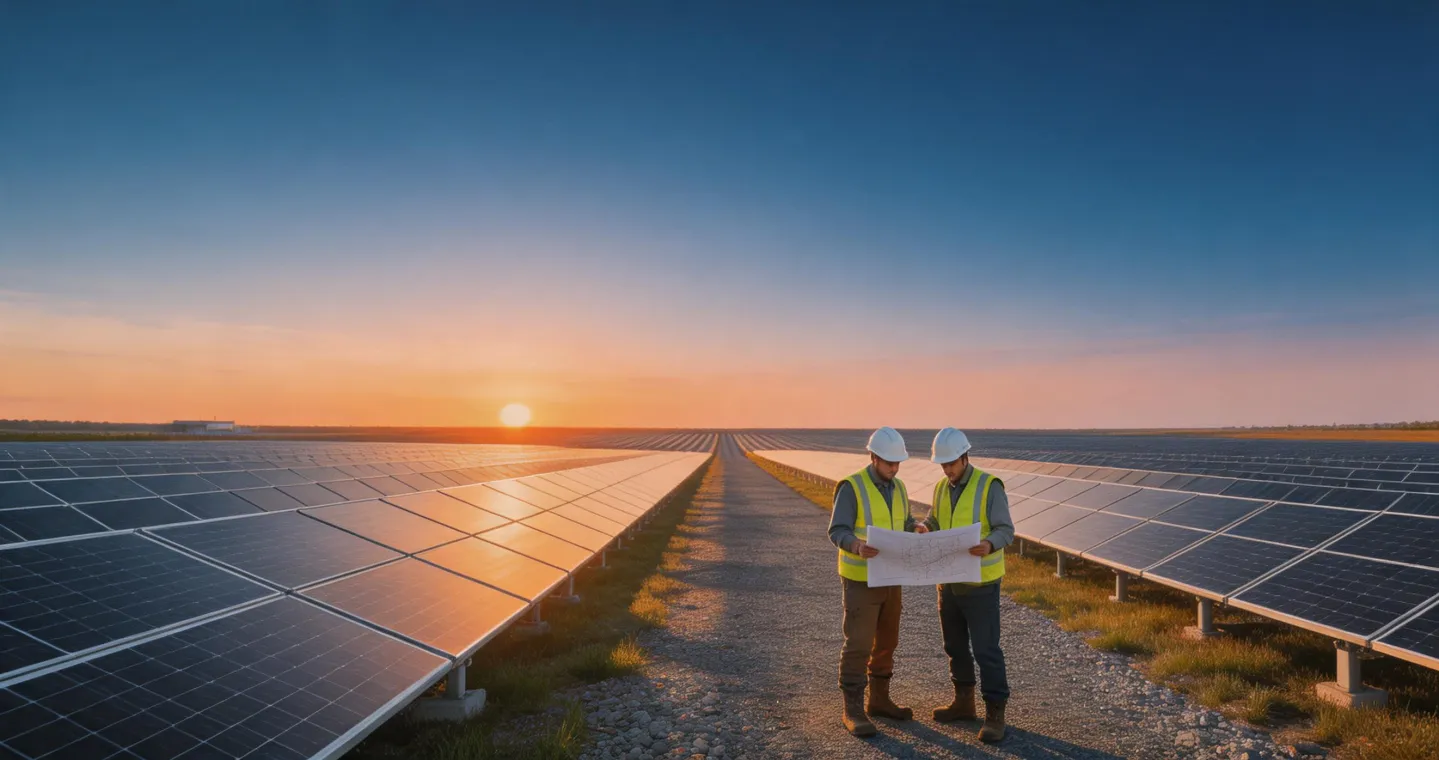 Utility solar module field